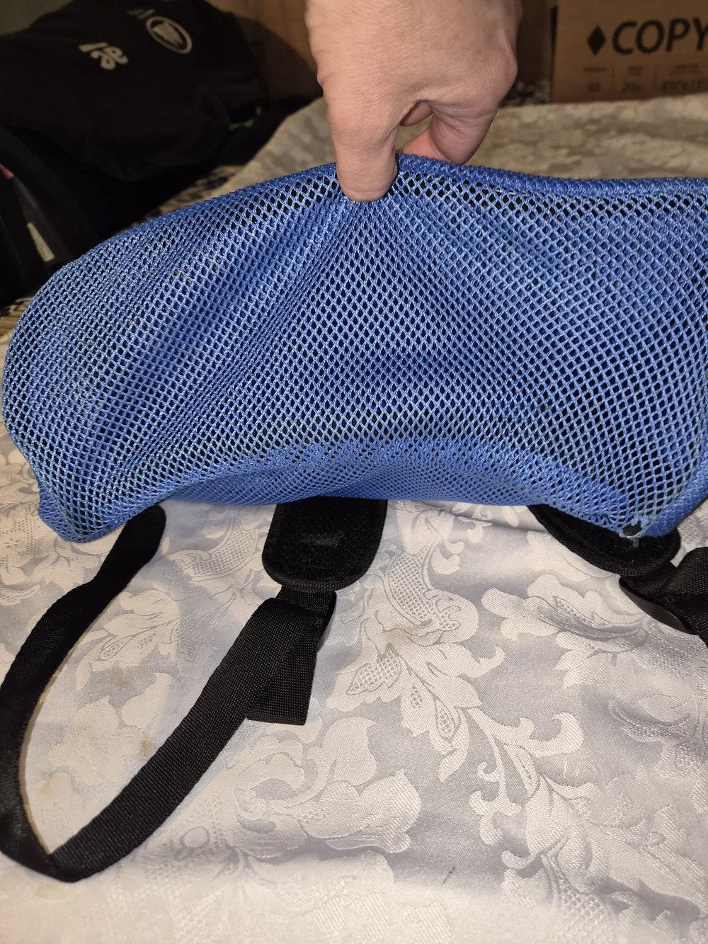 Puma Blue and Black Mesh Backpack
